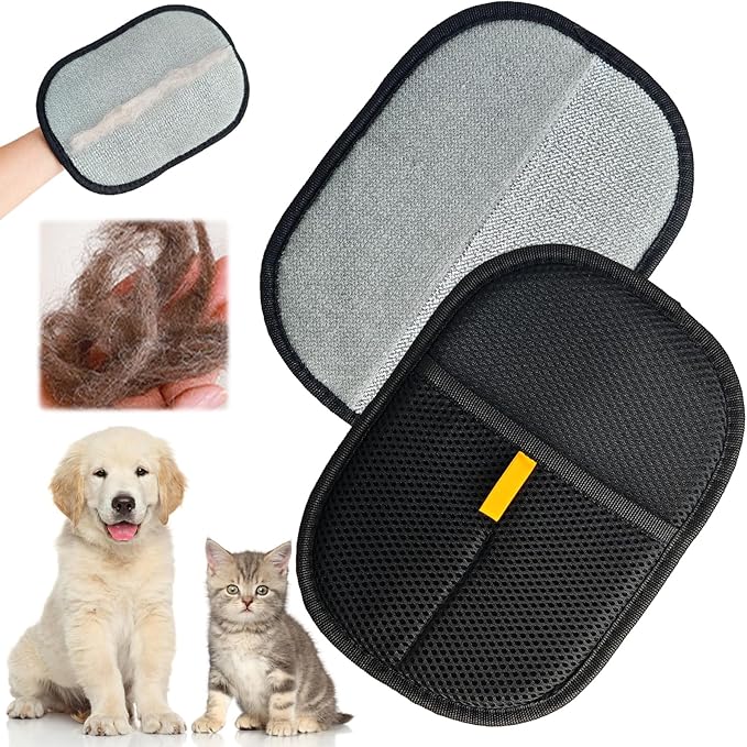 2 Pack Pet Hair Removal Gloves